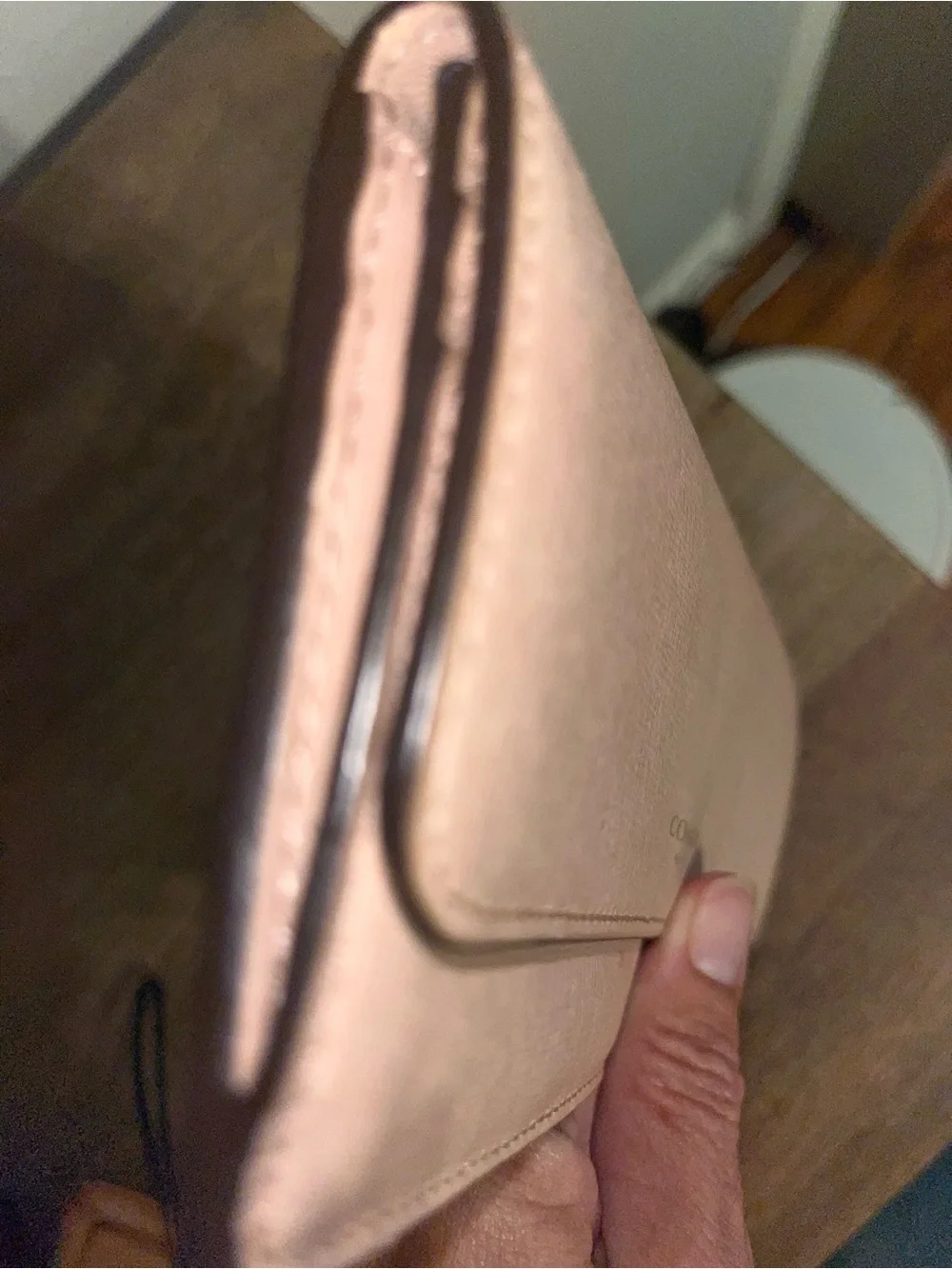 Coach Pink Slim Bifold Wallet with Zip Coin Pocket